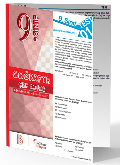 9. Sınıf Coğrafya Çek Kopar Yaprak Test