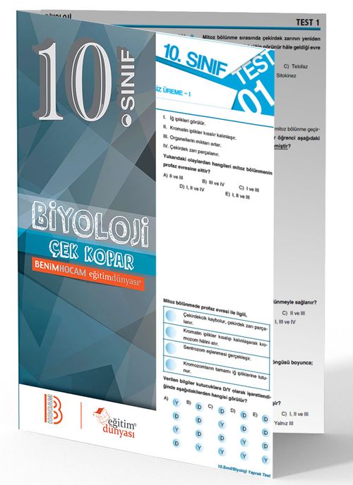10. Sınıf Biyoloji Çek Kopar Yaprak Test 