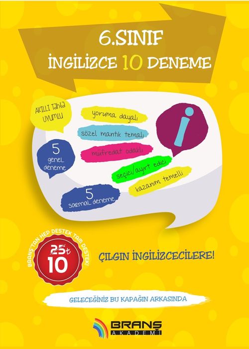 2019 6. Sınıf İngilizce 10 Deneme