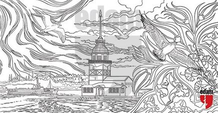 İstanbul Föy Boyama - Kız Kulesi (20'li Paket)