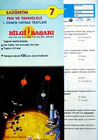 Fen ve Teknoloji 7.Sınıf Yaprak Test I.Dönem