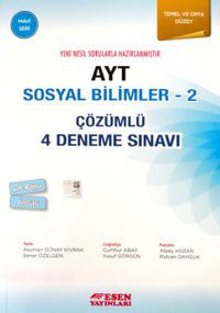 AYT Sosyal Bilimler 2 Çözümlü 4 Deneme Sınavı Temel ve Orta Düzey