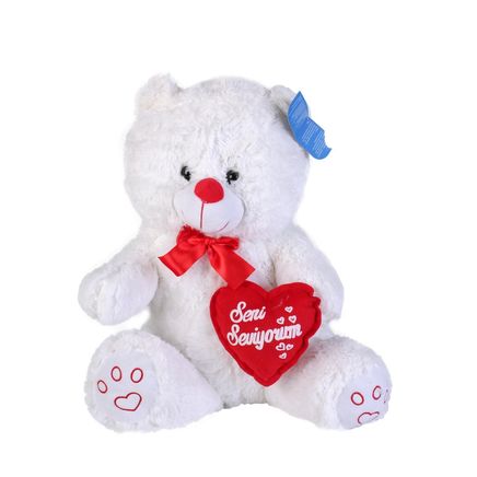 Peluş Ayı Seni Seviyorum Kalpli 50 Cm Pelüş Ayı (782005)