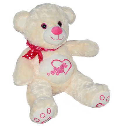 Peluş Göbekli Ayı pembe Kurdaleli 60 cm (783385)