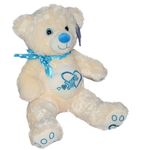 Peluş Göbekli Ayı Mavi Kurdaleli 60cm  (783385)