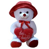 Peluş Şapkalı Kokoş Seni Seviyorum Yastıklı Peluş Ayı-Madam Koko 55 cm (050065)