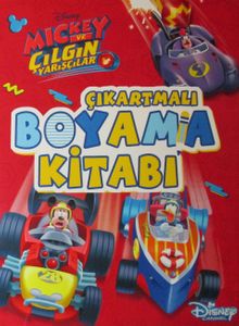 Disney Mickey ve Çılgın Yarışçılar Çıkartmalı Boyama Kitabı