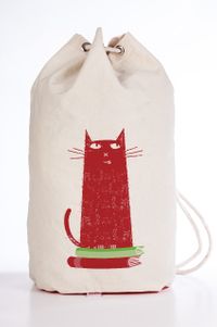 Spor Bez Çanta - Kedi - Bordo