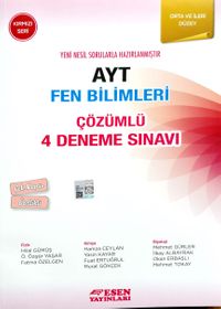 AYT Fen Bilimleri Çözümlü 4 Deneme Sınavı Orta Ve İleri Düzey