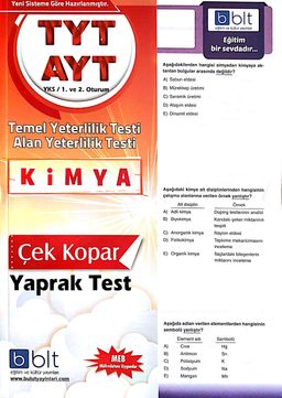 TYT AYT Kimya Çek Kopar Yaprak Test