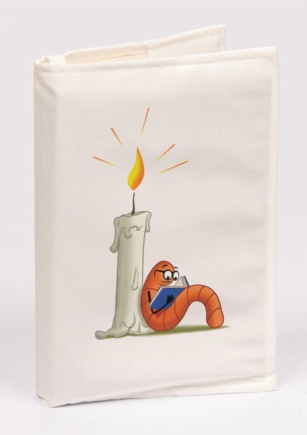Kitap Kılıfı - Kitapkurdu - Mum (XL)