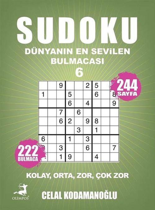 Sudoku Kolay Orta Zor Çok Zor 6 (Celal Kodamanoğlu) Fiyatı