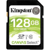 Kingston 128Gb Sdxc Canvas Select 80R Cl10 Uhs-I Card Sds/128Gb
