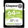 Kingston 64Gb Sdxc Canvas Select 80R Cl10 Uhs-I Card Sds/64Gb