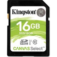 Kingston 16Gb Sdhc Canvas Select 80R Cl10 Uhs-I Card Sds/16Gb
