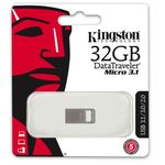 Kingston 32Gb Dtmicro Usb 3.1/3.0  Metal (Okuma 100Mb/S) Dtmc3/32Gb