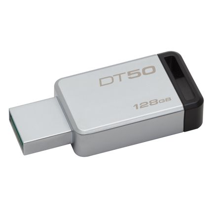 Kingston 128Gb Usb 3.1 Gen1(Usb3.0) Datatraveler 50 (Metal/Siyah) Dt50/128Gb