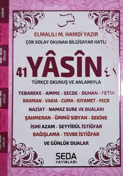 41 Yasin Çanta Boy Pembe Renkli Kod (188)