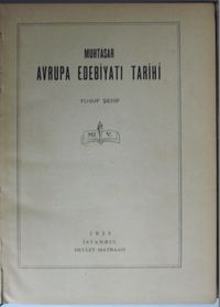 Muhtasar Avrupa Edebiyatı Tarihi (Kod:6-I-6)