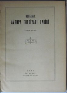 Muhtasar Avrupa Edebiyatı Tarihi (Kod:6-I-6)