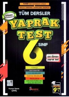 6. Sınıf Tüm Dersler Yaprak Test