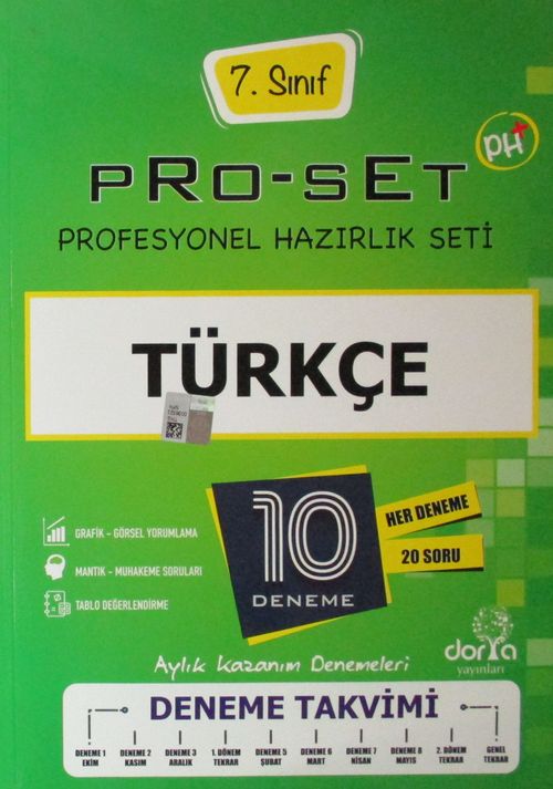 7. Sınıf Pro-Set Türkçe Denemeleri 25 Deneme