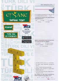 10. Sınıf Türk Dili ve Edebiyatı Çek Kopar Yaprak Test