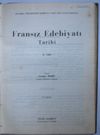 Fransız Edebiyatı Tarihi / 1. Cild (Kod:6-I-17)