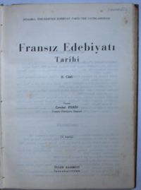 Fransız Edebiyatı Tarihi / 1. Cild (Kod:6-I-17)