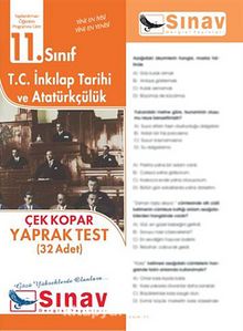 11. Sınıf T.C. İnkılap Tarihi ve Atatürkçülük Çek Kopar Yaprak Test (32 Test)