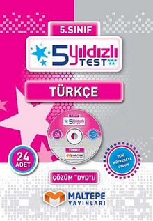 5. Sınıf Türkçe 5 Yıldızlı Test (Çözüm Dvd'li) (24 Test)