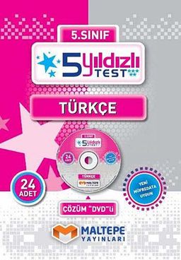 5. Sınıf Türkçe 5 Yıldızlı Test (Çözüm Dvd'li) (24 Test)
