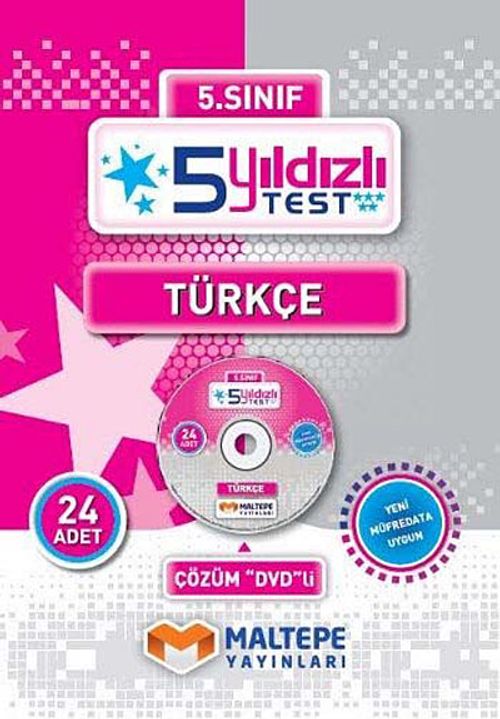5. Sınıf Türkçe 5 Yıldızlı Test (Çözüm Dvd'li) (24 Test)