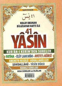 41 Yasin Mini Boy Kolay Okunan Bilgisayar Hatlı Tükçe Okunuşlu