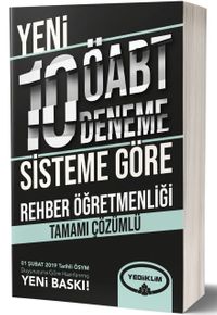 Rehber Öğretmenliği Tamamı Çözümlü 10 Deneme (75 Soruluk Yeni Sisteme Göre)