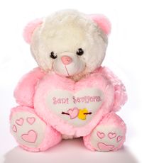 Peluş Müzikli Kalpli Ayıcık 35Cm (Açık Pembe) (837890)