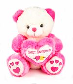 Peluş Müzikli Kalpli Ayıcık 35Cm (Koyu Pembe) (837890)