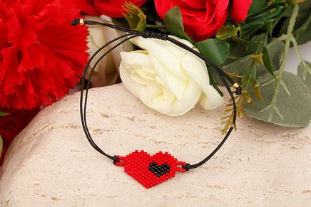 Miyuki Kalp Bileklik Kırmızı (Miyuki 205)