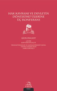 Hak Kavramı ve Devletin Dönüşümü Üzerine Üç Konferans