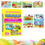 Hayvanlar 2 Ve 3 Parçalı Tamamlama Kartları (ERT944)