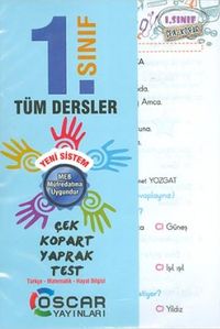 1.Sınıf Tüm Dersler Çek Kopart Yaprak Test 