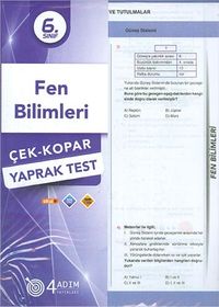 6. Sınıf Fen Bilimleri Yaprak Test