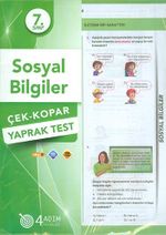 7. Sınıf Sosyal Bilgiler Çek Kopar Yaprak Test