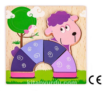 Montessori Ahşap Zeka Oyunları / w-Basic Parts Sheep