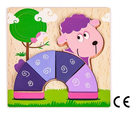 Montessori Ahşap Zeka Oyunları / w-Basic Parts Sheep
