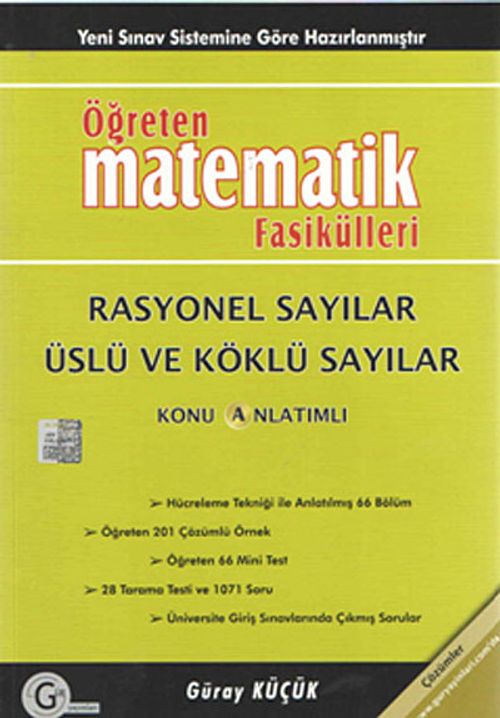 Öğreten Matematik Fasikülleri & Rasyonel Sayılar Üslü Ve Köklü İfadeler / Konu Anlatımlı