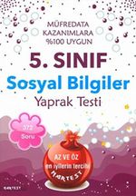 5. Sınıf Sosyal Bilgiler Yaprak Testi