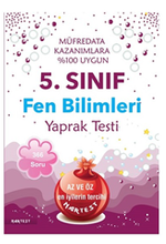 5. Sınıf Fen Bilimleri Yaprak Testi