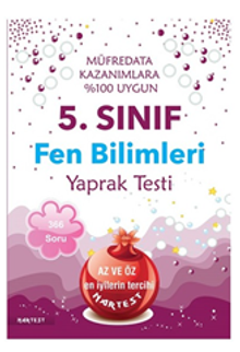 5. Sınıf Fen Bilimleri Yaprak Testi
