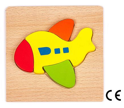 Montessori Ahşap Zeka Oyunları / w-Basic Parts AIRPLANE